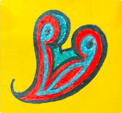 Right multi-colored heart